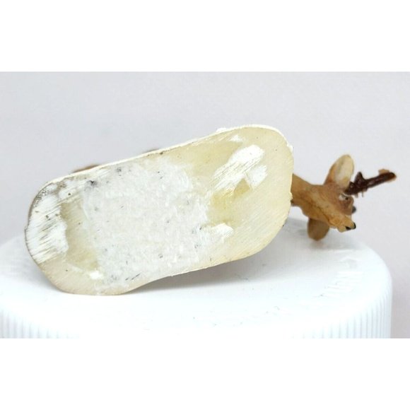 Vintage Lemax White Tail Buck Deer in snow Figurine 1999 IMP Shelf Sitter Home D - Picture 8 of 12